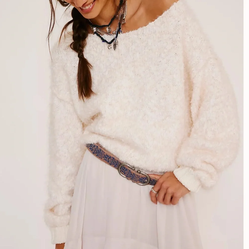 🔥 Free People Pullover Cozy Cream Sweater